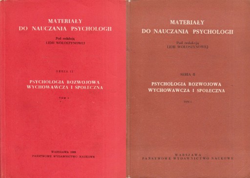 2x PSYCHOLOGIA ROZWOJOWA WYCHOWAWCZA I SPOŁECZNA