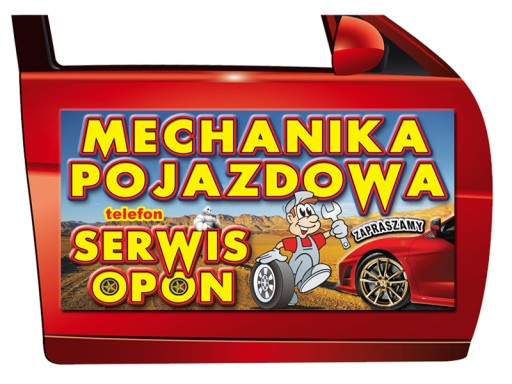 MAGNES SAMOCHÓD AUTO 60x30 folia magnetyczna baner