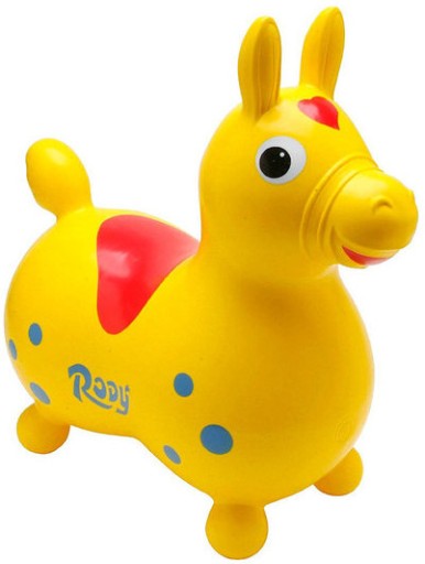 Skoczek do skakania Konik Rody Gymnic żółty
