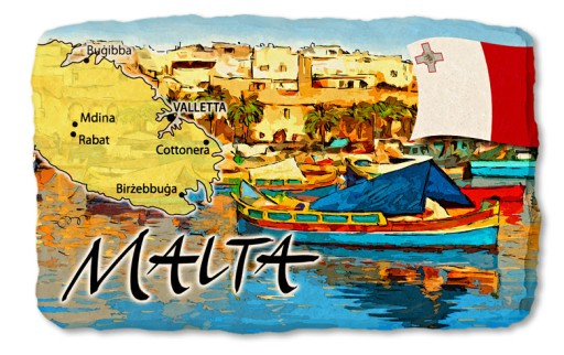 MALTA WYSPA magnes na lodówkę kamień pamiątka 464