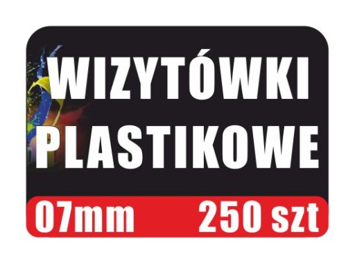 Wizytówki Plastikowe 07 mm 250 szt Karty PCV PVC CANVA