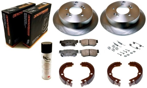 tarcze klocki szczęki HYUNDAI TUCSON I JM 2004-2010 2WD TYŁ 262mm