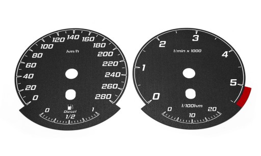 BMW E90 Diesel Tarcze Licznika [280km/h 5500rpm]