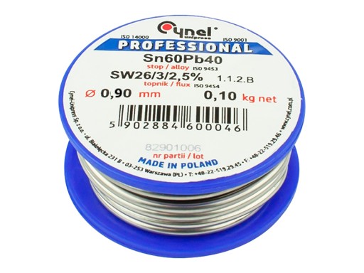Cyna 0,90 100g spoiwo LC60 - FSW26 Sn60Pb40