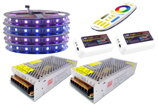 ZESTAW taśma LED 300 RGB 5050 Mi-Light PREMIUM 20m