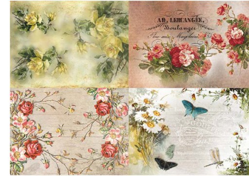 Papier do Decoupage KLASYCZNY A4 D0579