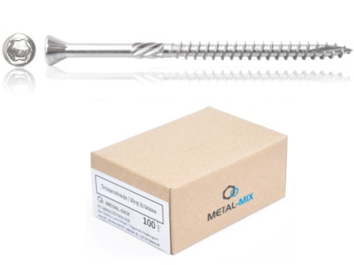 WKRĘTY TARASOWE 5x40 NIERDZEWNE A2 TORX 100sztuk