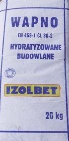 IZOLBET WAPNO BUDOWLANE HYDRATYZOWANE PALONE 20 KG