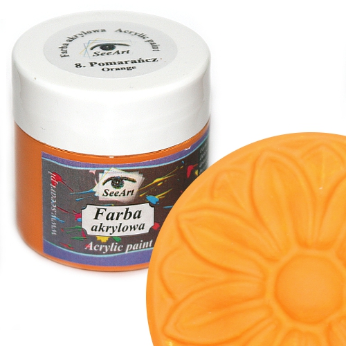 Farba akrylowa SeeArt 250 ml. 08 pomarańcz