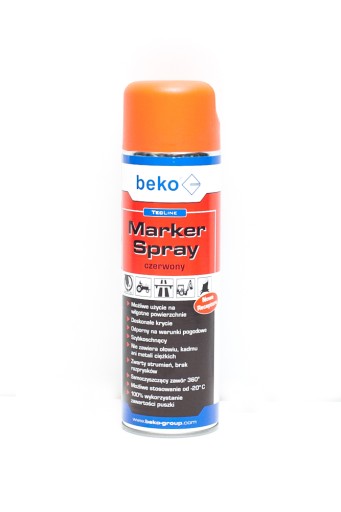 MARKER SPRAY FARBA CZERWONY 500ML BEKO