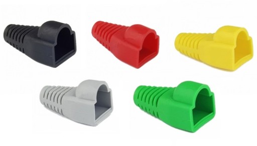 OSŁONKI wtyczek 8p8c RJ45 RJ-45 MIX 50szt (0520)