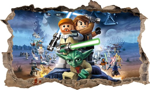 Naklejka STAR WARS LEGO 3D XXXXXXXXL 166 x 100cm