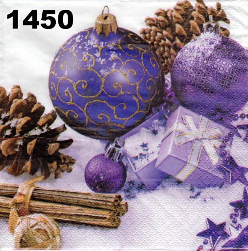 Serwetki do decoupage-1szt -ZIMA- ŚWIĘTA- NR 1450