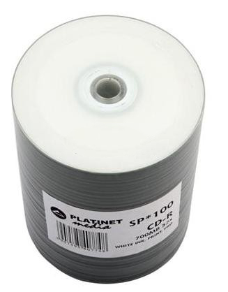 PŁYTY PLATINET CD-R 700MB 52X FF WHITE INKJET PRINTABLE PRO 100 SZTUK