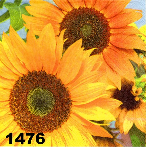 Serwetki do decoupage-1szt-SŁONECZNIKI -NR 1476