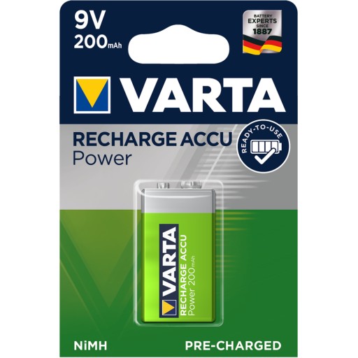 Akumulatorek VARTA 6F22 9V Ni-MH READY2USE 200mAh