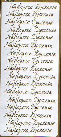 STICKERSY NAKLEJKI NAPIS Najlepsze Życzenia