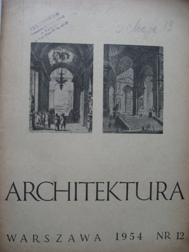 ARCHITEKTURA Odnowiony Lublin 12/1954