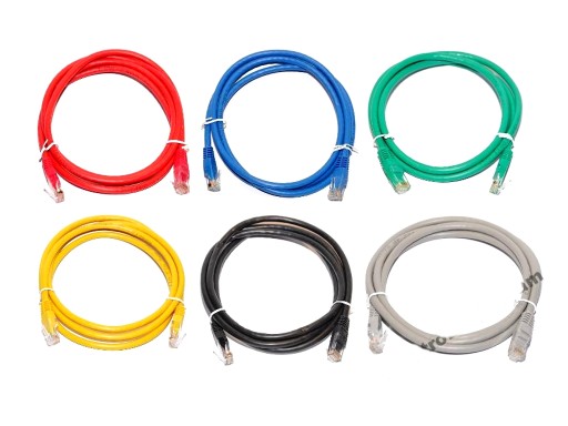 Patchcord RJ45 8p8c UTP CAT.6 3m różne kolory FV