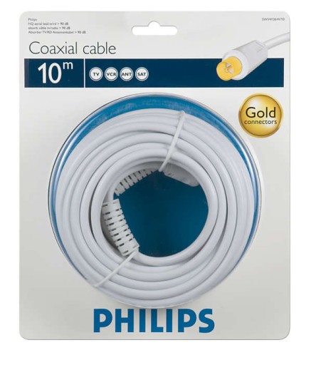 PRZEWOD ANTENOWY PHILIPS 10m GOLD F-F