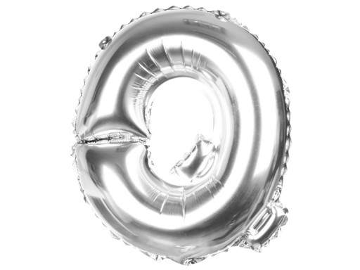 BALONY FOLIOWE LITERKI 40CM BALON FOLIOWY SREBRO Q