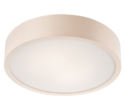 plafon MODERN + LED 19W drewno bielona sosna 38 cm