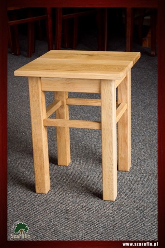 Taboret dębowy , meble z litego drewna dębowe