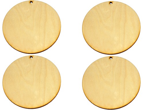 BOMBKI DREWNIANE DO ZDOBIENIA 3mm 10x10cm 4 sztuki