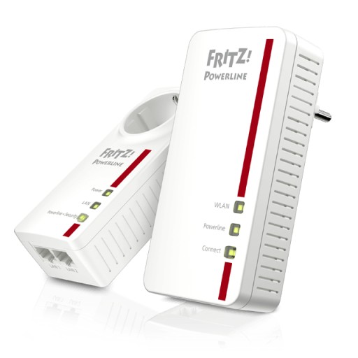 FRITZ!Powerline 1260 Set - zestaw adapterów PLC + WiFi AC+N Mesh Gigabit