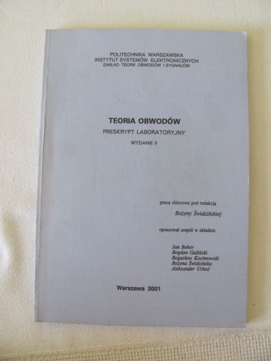 Świdzińska: Teoria obwodów preskrypt laboratoryjny