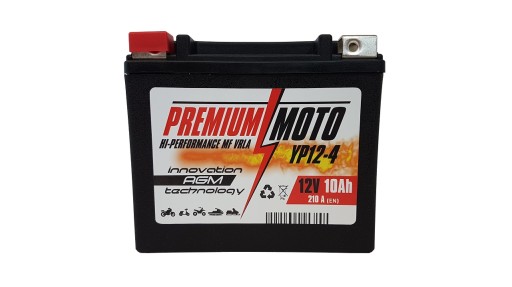 AKUMULATOR PREMIUM MOTOCYKLOWY YP12-4 12V 10AH