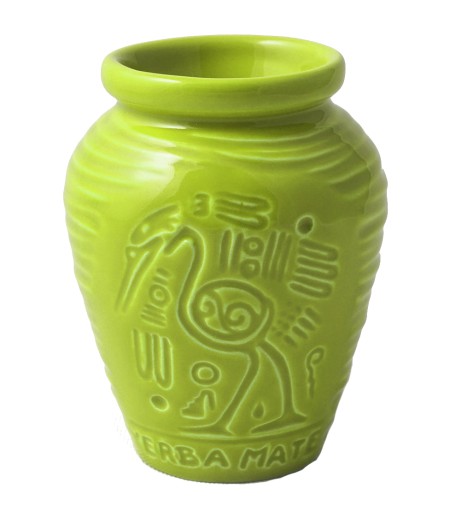 Matero Ceramiczne AZTEK Groszek Zielone Yerba Mate