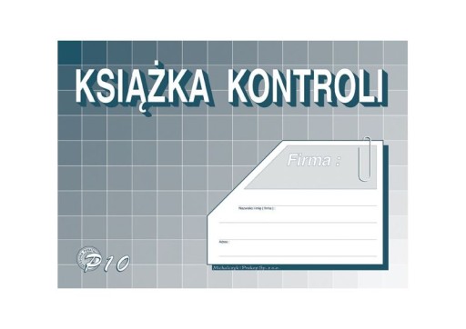 DRUK KSIĄŻKA KONTROLI P10 A5