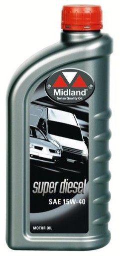OLEJ SILNIKOWY MIDLAND SUPER DIESEL 15W40 1L SWISS MADE