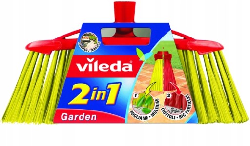 Vileda Szczotka Miotła Zewnętrzna 2w1 Garden + Kij