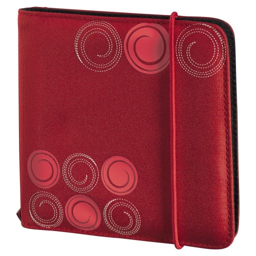 Pokrowiec Etui na 24 CD DVD Wallet SLIM HAMA Red