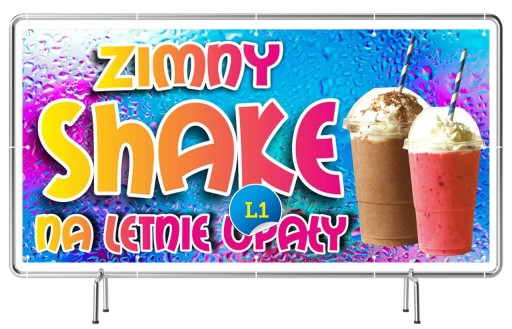 Gotowe Baner REKLAMA 2mx1m -Shake Lody Slushy