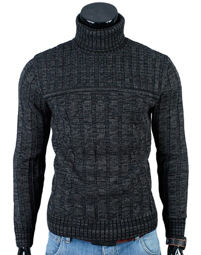 Gruby GOLF Sweter MA22 Grafit__XXL_PRODUKT_PL