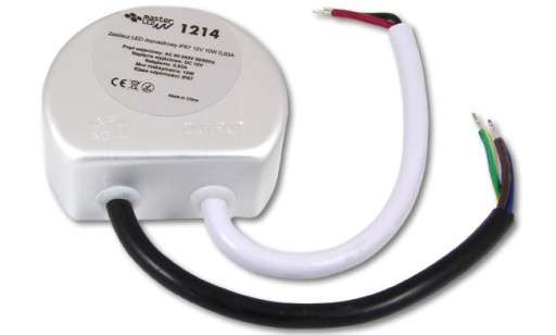 ZASILACZ LED 12V 10W IP67 WODOODPORNY do puszki