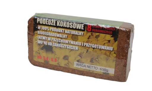 Podłoże kokosowe, brykiet kokosowy 650 g x 24 szt