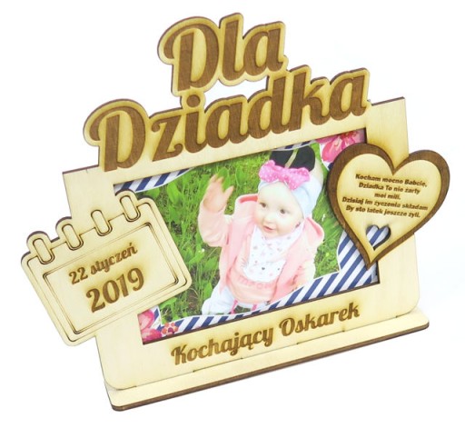 RAMKA NA ZDJĘCIE 9x13cm + GRAWER Dla Dziadka TD20