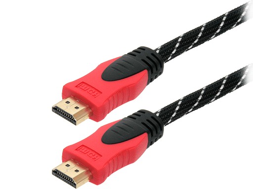 KABEL HDMI - HDMI 3MB ULTRA HD 3D 4K ZŁOCONY OPLOT