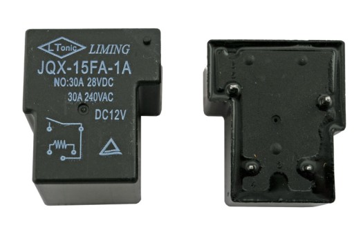 PRZEKAŹNIK JQX 15FA 1A 12V 30A DO PIECA C.O. 4pin