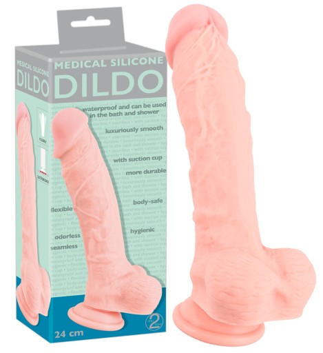 REALISTYCZNE DILDO MEDICAL SILICONE DILDO 24 CM