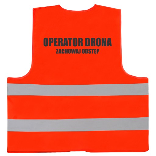 OPERATOR DRONA OCHRONNA KAMIZELKA NAPIS ODBLASK XL