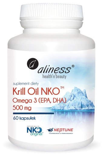 ALINESS Krill Oil NKO Omega3 Olej z Kryla 60kaps