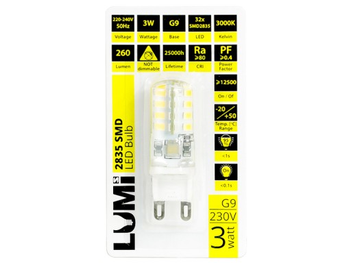 Żarówka LED G9 3W 32smd b. ciepła