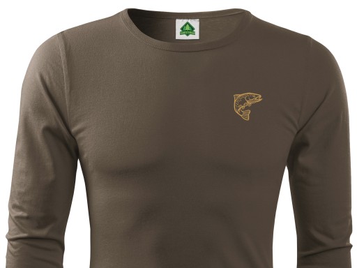 PODKOSZULKA LONGSLEEVE BRĄZOWA FORESTMAX wz PSTRĄG