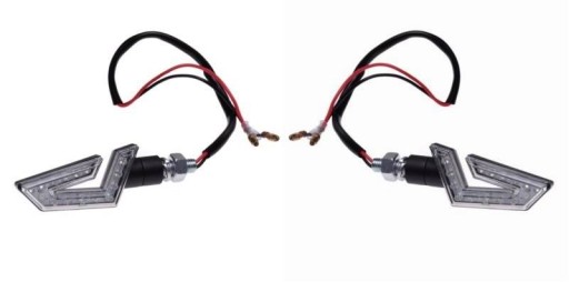 Указатели поворота черное лед led универсальные, универсальное  2szt1 - фото