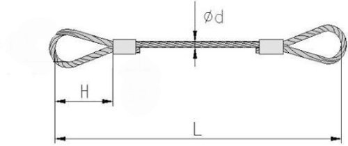 Чертеж троса. Концевая петля стальной трос 10 мм dwg. Стальной трос с петлей 10м IEK. Трос с петлей и зажимом УМС 2 мм l 2 м t-2-2-z. Строп УСК коуш - коуш 1,6/1,2.